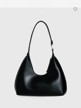 Princess Polly Black Curved Shoulder Bag